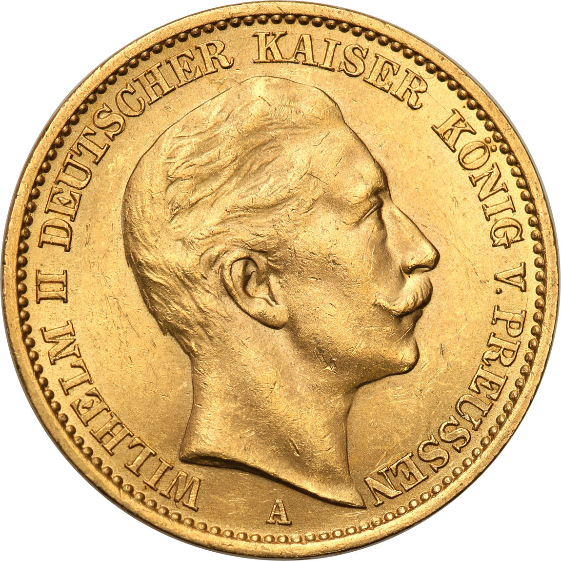 Niemcy, Prusy. Wilhelm II. 20 Marek 1910 J, Hamburg